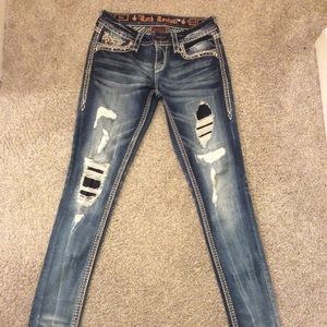 Rock Revival Sun Skinny Stretch Jeans sz 27x30